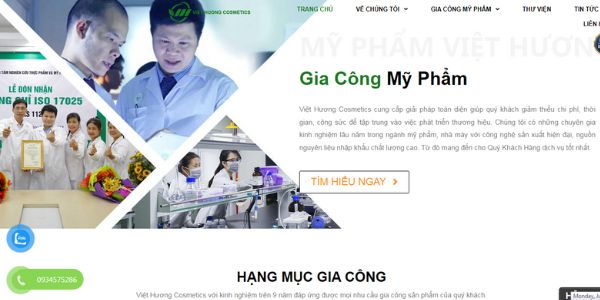 Công ty gia công mỹ phẩm trọn gói Việt Hương Cosmetics